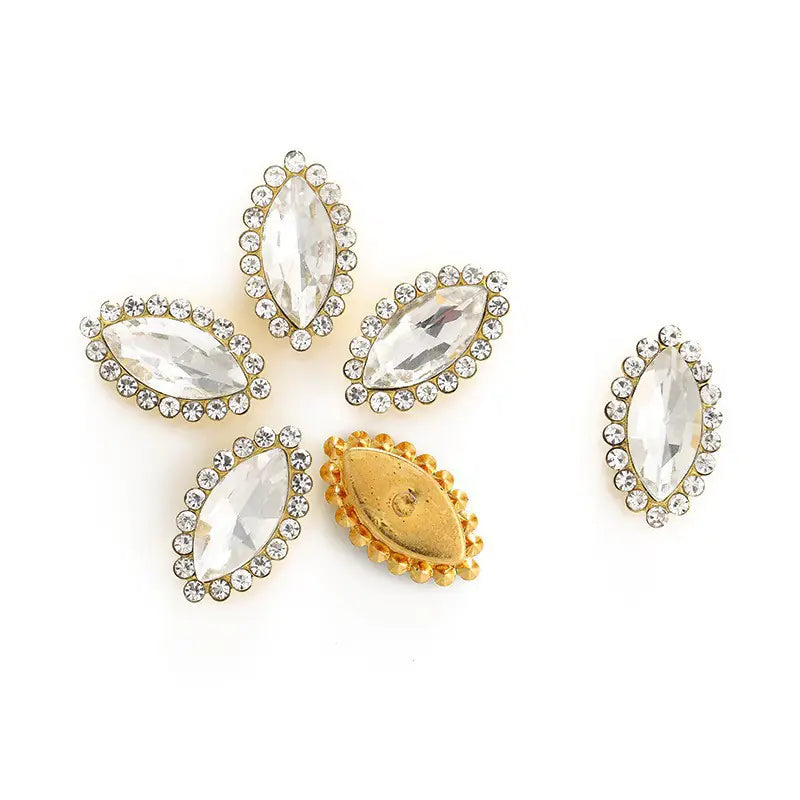 Colorful Glass Teardrop Rhinestone Hair Accessories