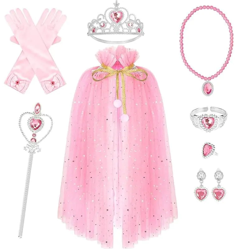 Elsa Cape for Girls - Frozen Themed Halloween Costume