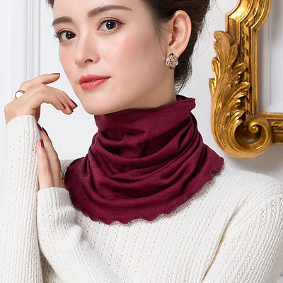 Autumn Winter 100% Wool Double-Layer Neck Warmer