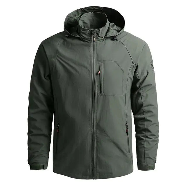 Men's Windproof Warm Casual Jacket for Outdoor Use