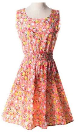 2018 Summer Plus Size Floral Chiffon Dress and Skirt - ActOn