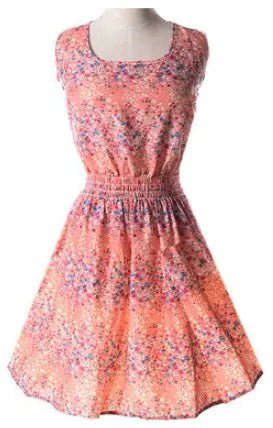 2018 Summer Plus Size Floral Chiffon Dress and Skirt - ActOn