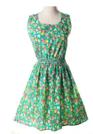 2018 Summer Plus Size Floral Chiffon Dress and Skirt - ActOn