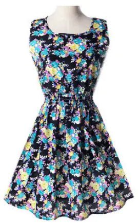 2018 Summer Plus Size Floral Chiffon Dress and Skirt - ActOn