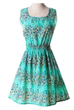 2018 Summer Plus Size Floral Chiffon Dress and Skirt - ActOn