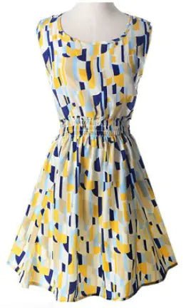 2018 Summer Plus Size Floral Chiffon Dress and Skirt - ActOn