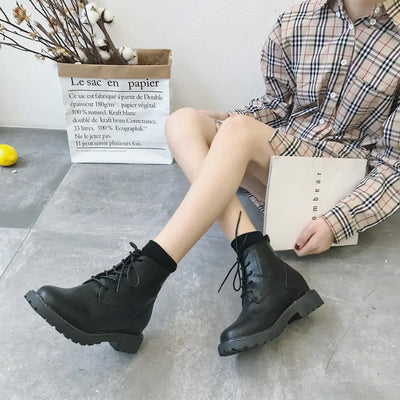 Vintage High-Top Lace-Up Martin Boots for Women