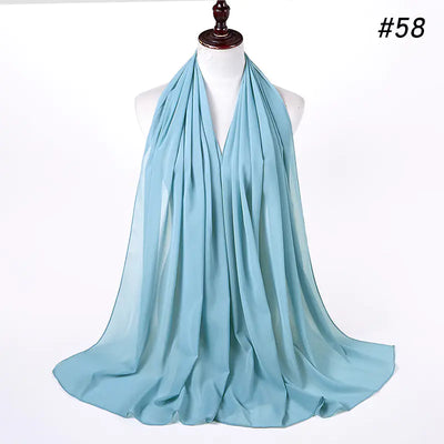 86 Color Pearl Chiffon Bubble Scarf for Women