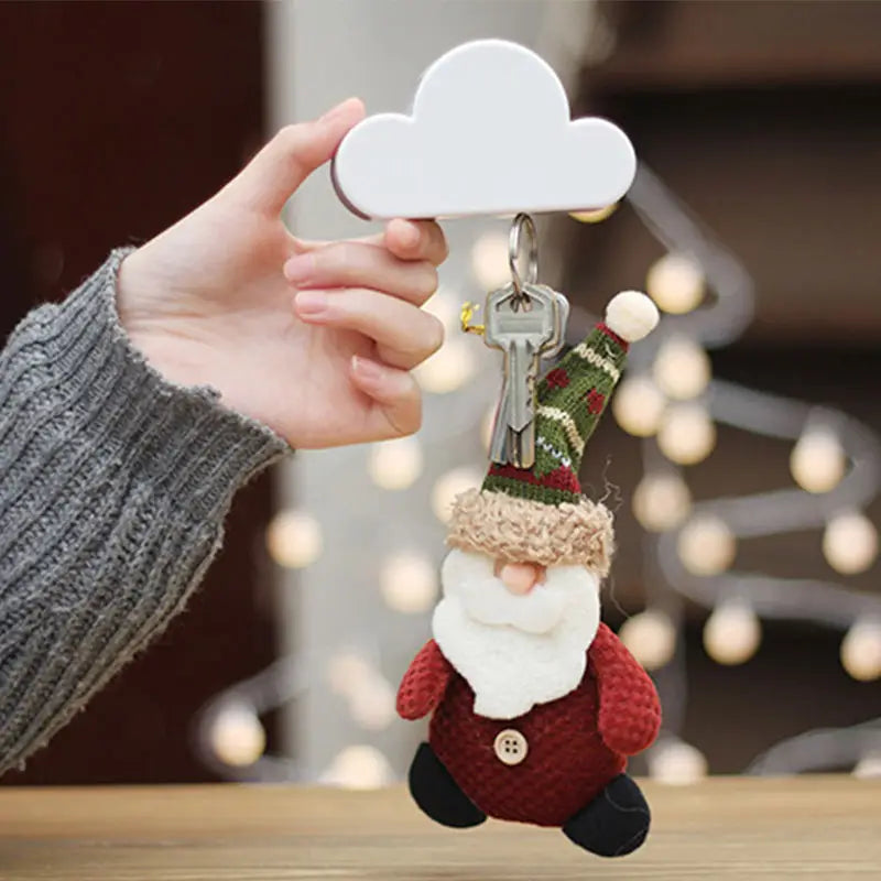 1pc Cloud Magnetic Key Hook with Sticky Ring Holder