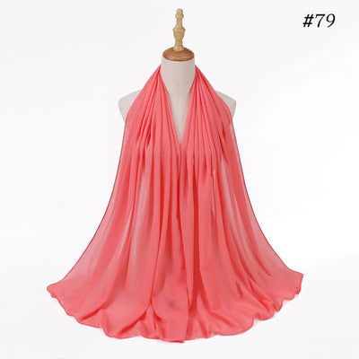 86 Color Pearl Chiffon Bubble Scarf for Women