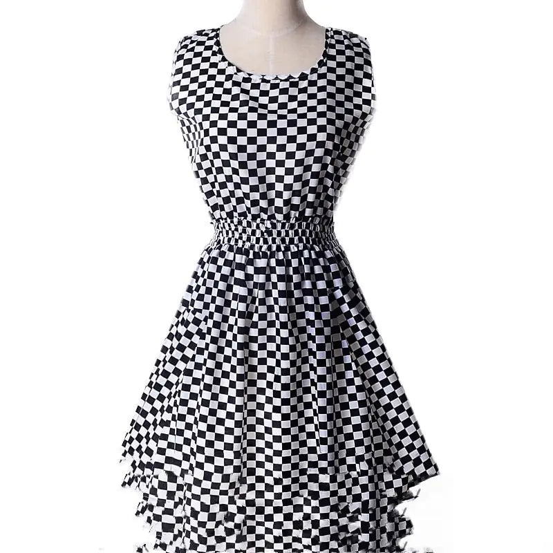 Plus Size Floral Chiffon Sleeveless Dress