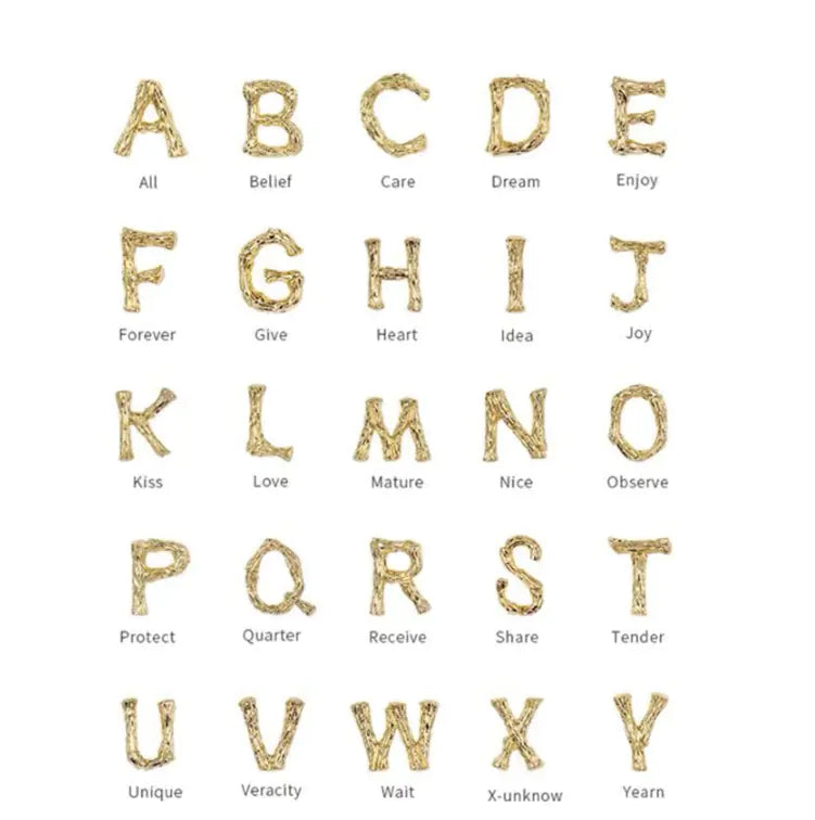 S925 Silver Needle Letter Earrings for Women