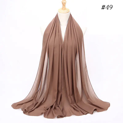 86 Color Pearl Chiffon Bubble Scarf for Women