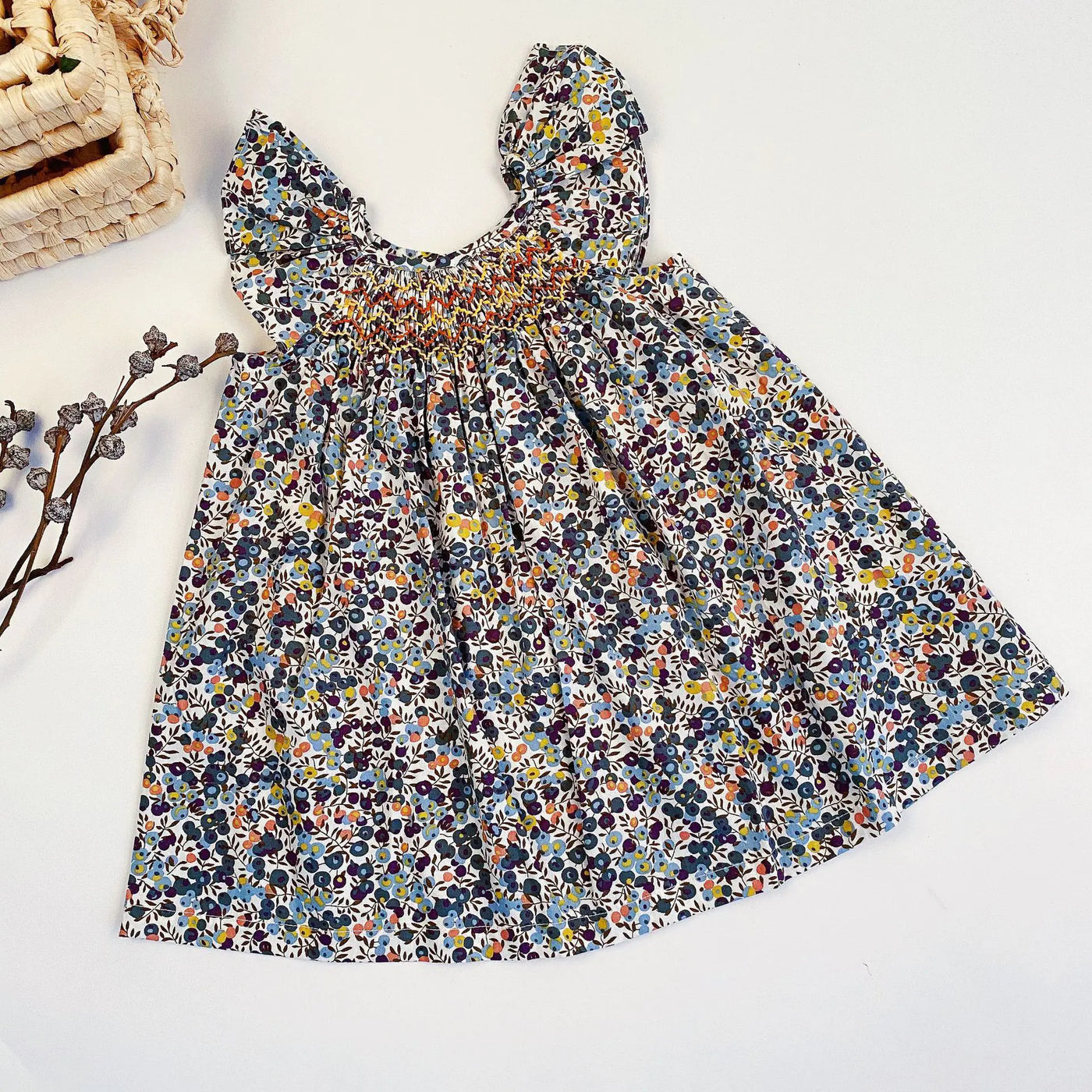 Children's Cherry Floral Dress for Fashionable Kids