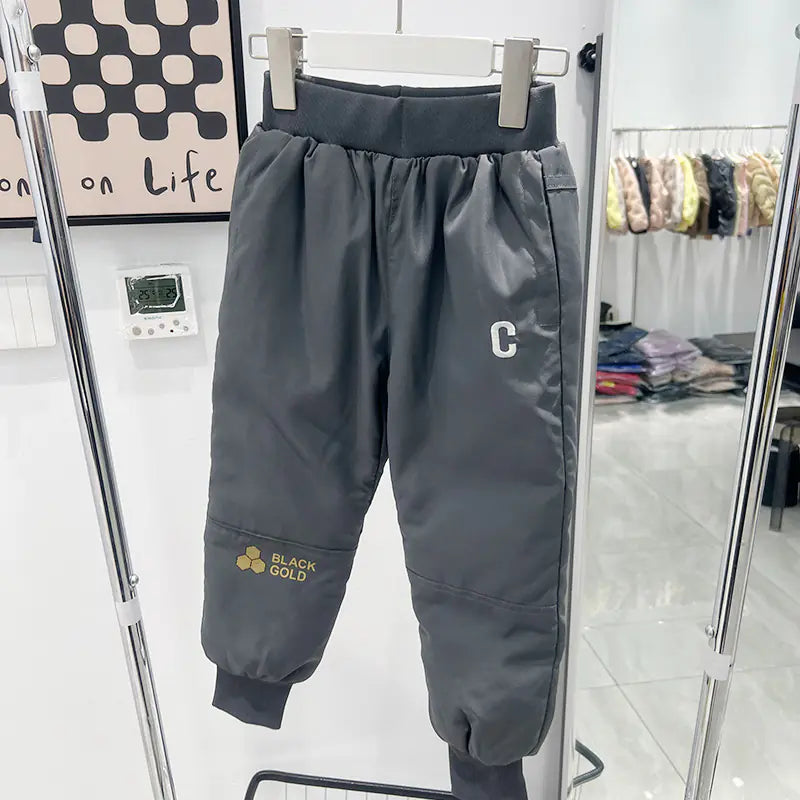 Kids' Thick Winter Waterproof Down Pants for Boys & Girls