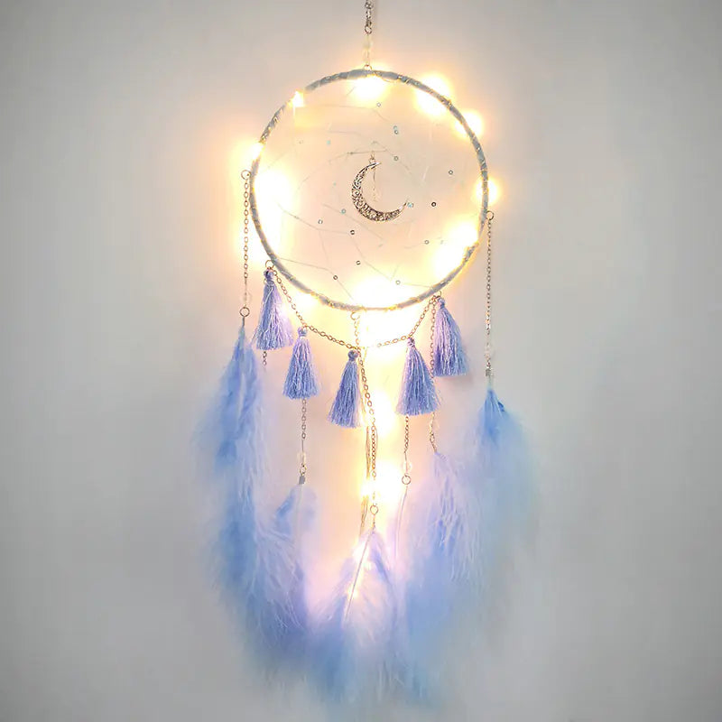 Handmade LED Dream Catcher for Bedroom Decor (1 PCS)
