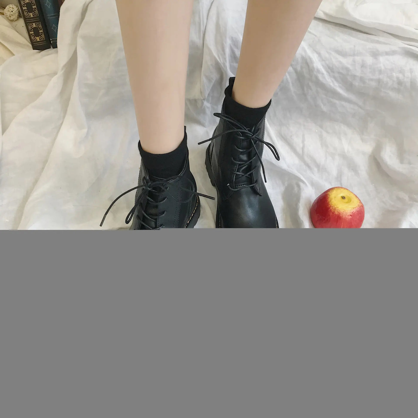 Vintage High-Top Lace-Up Martin Boots for Women