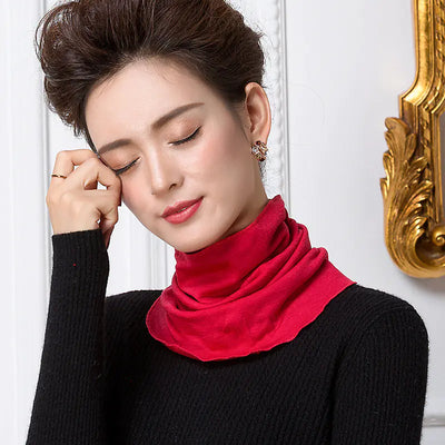 Autumn Winter 100% Wool Double-Layer Neck Warmer