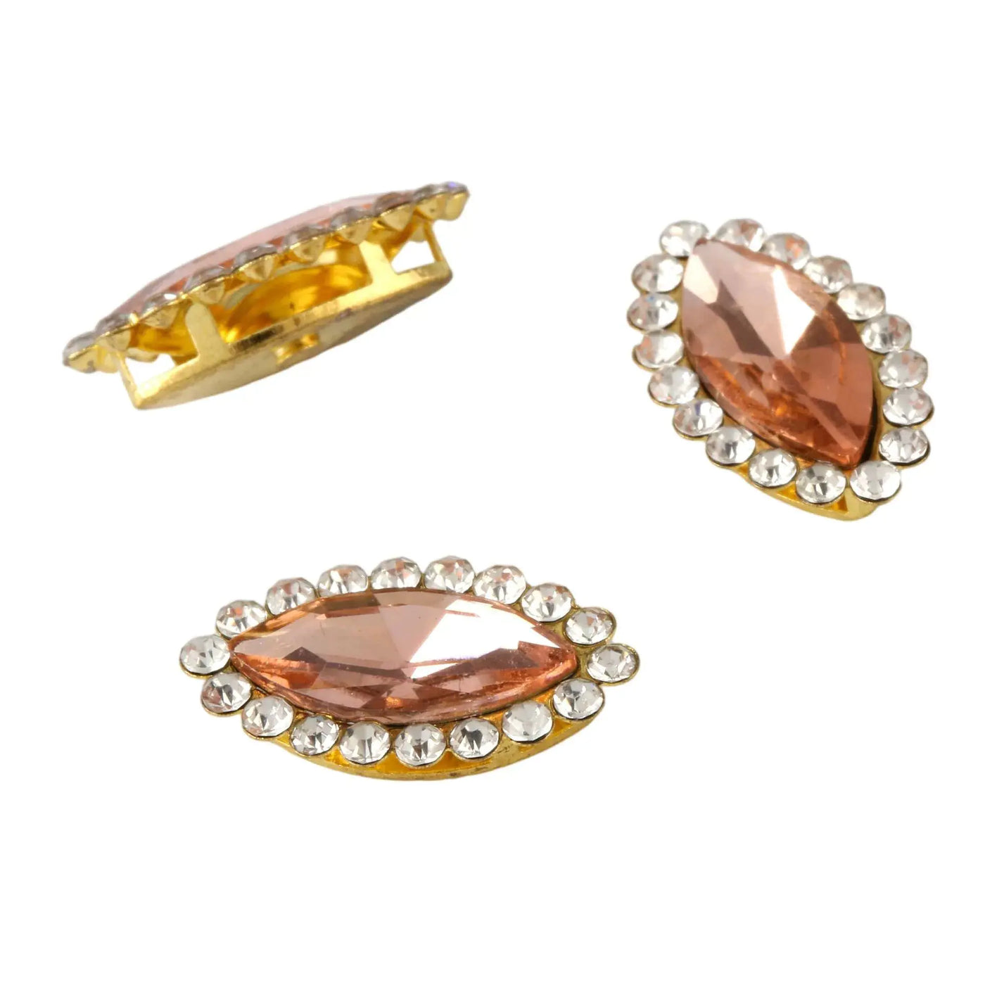 Colorful Glass Teardrop Rhinestone Hair Accessories