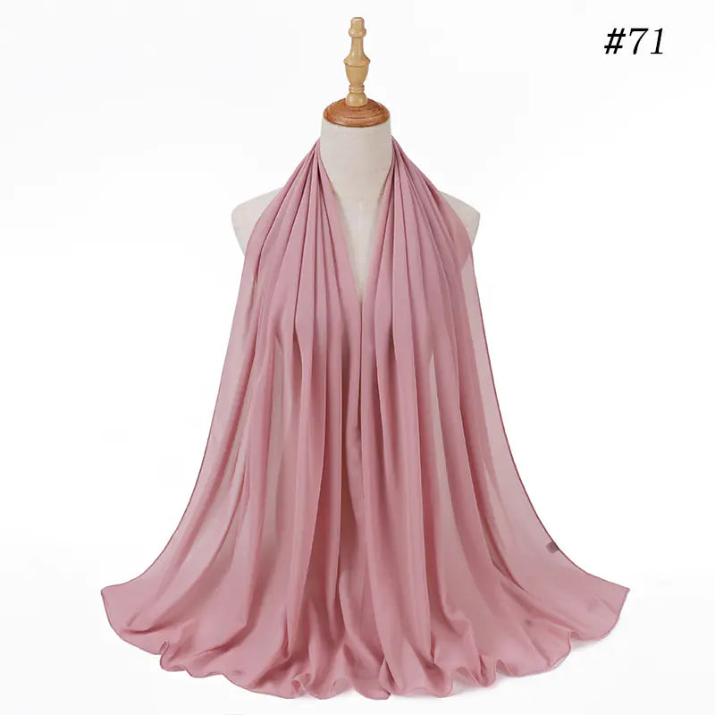 86 Color Pearl Chiffon Bubble Scarf for Women