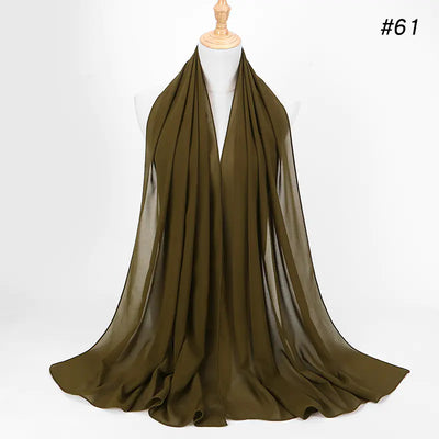 86 Color Pearl Chiffon Bubble Scarf for Women