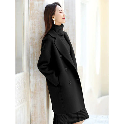 Double-Breasted Double-Faced Cashmere Coat