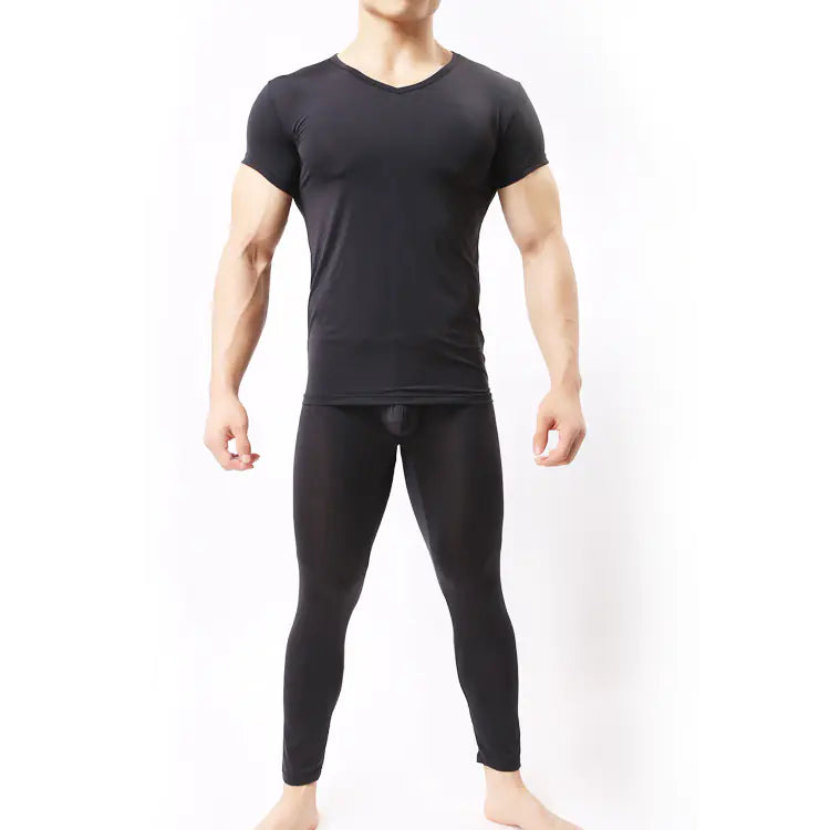 Soft Solid Color Nylon Underwear T-shirt