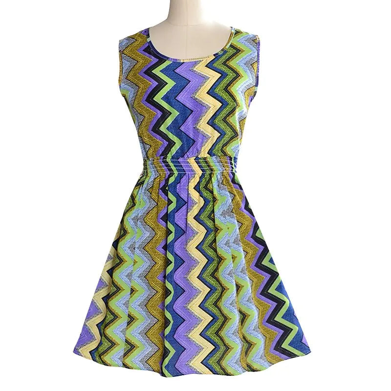 Plus Size Floral Chiffon Sleeveless Dress