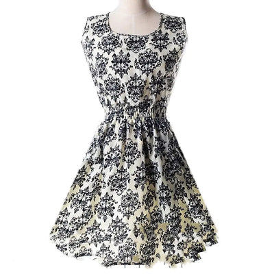 Plus Size Floral Chiffon Sleeveless Dress