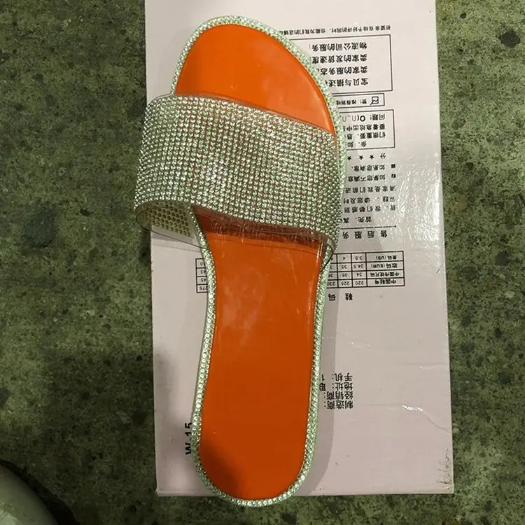 Large Rhinestone Sandals and Slippers for Women