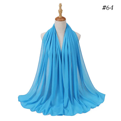 86 Color Pearl Chiffon Bubble Scarf for Women