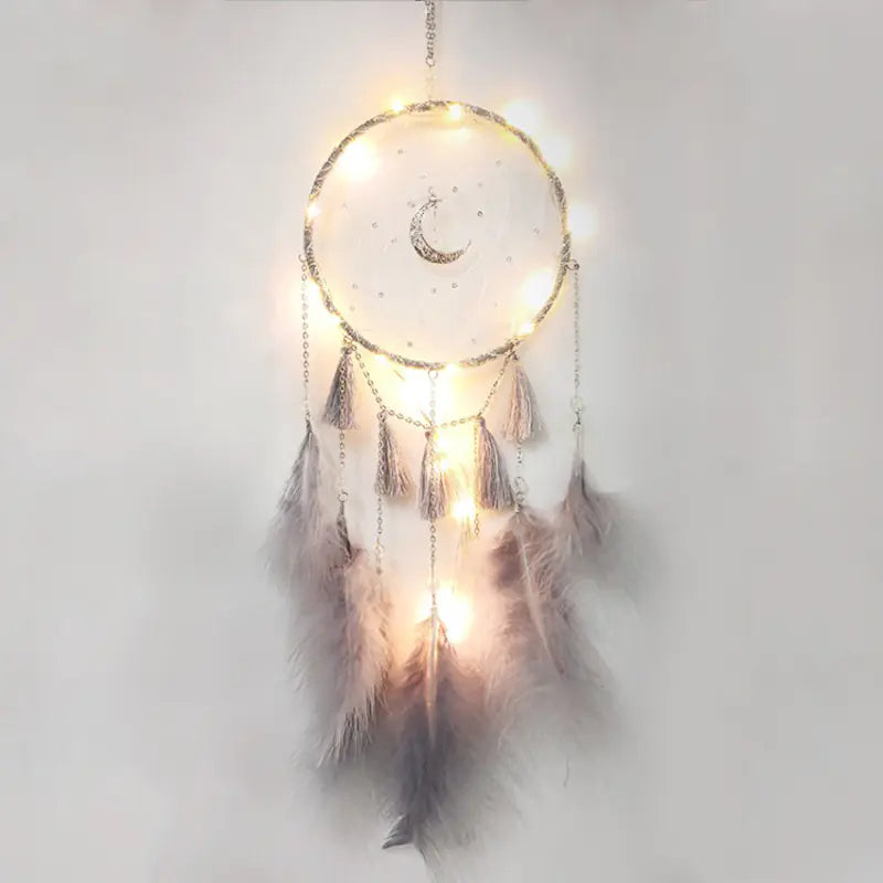 Handmade LED Dream Catcher for Bedroom Decor (1 PCS)