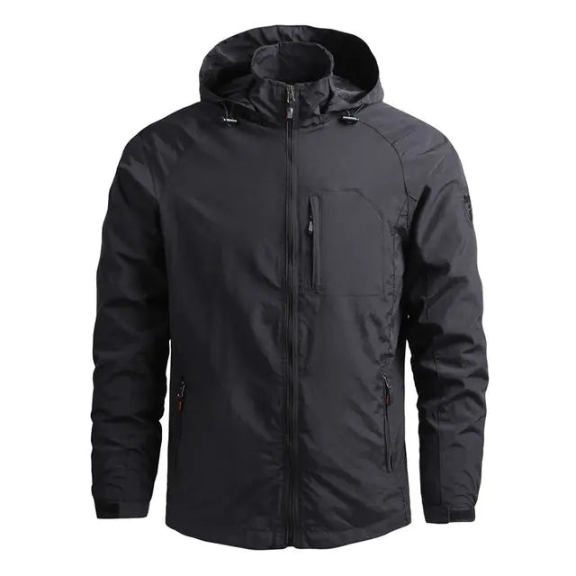 Men's Windproof Warm Casual Jacket for Outdoor Use