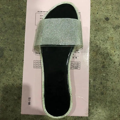 Large Rhinestone Sandals and Slippers for Women