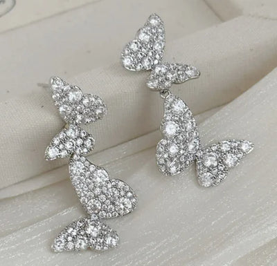 S925 Silver Bow Pearl Stud Earrings for Women