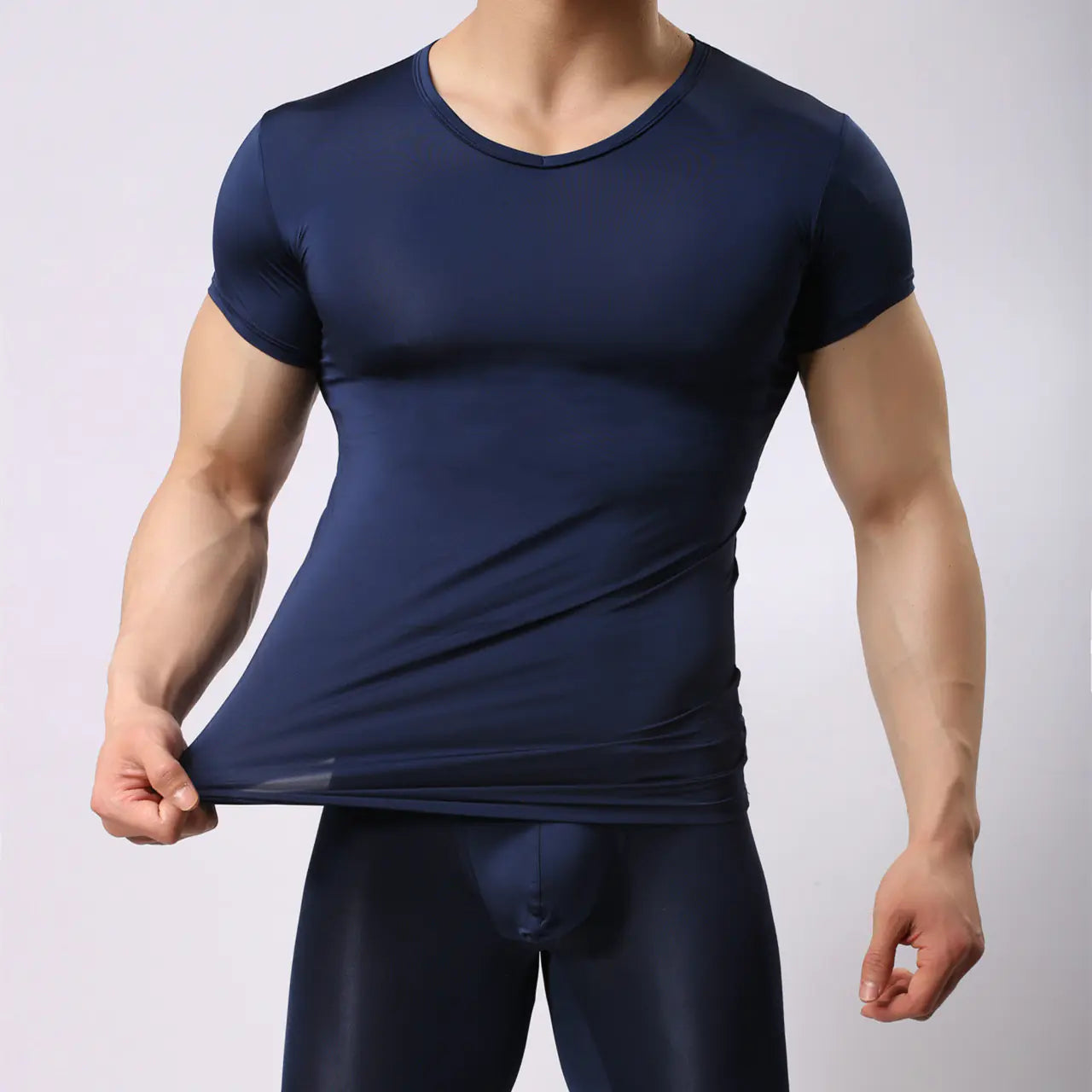 Soft Solid Color Nylon Underwear T-shirt