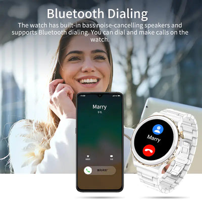 Bluetooth Smart Watch with Heart Rate and Call Alerts