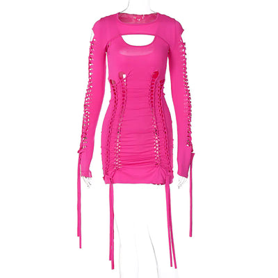 2024 Spring Fashion Sexy Backless Dress with Shawl Set