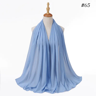 86 Color Pearl Chiffon Bubble Scarf for Women