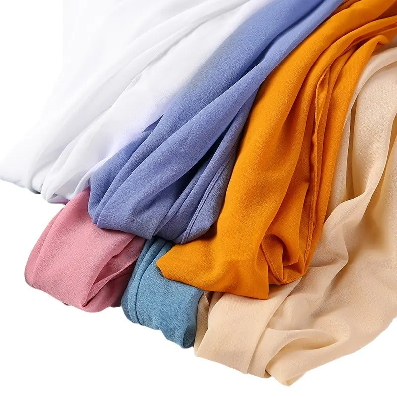 86 Color Pearl Chiffon Bubble Scarf for Women
