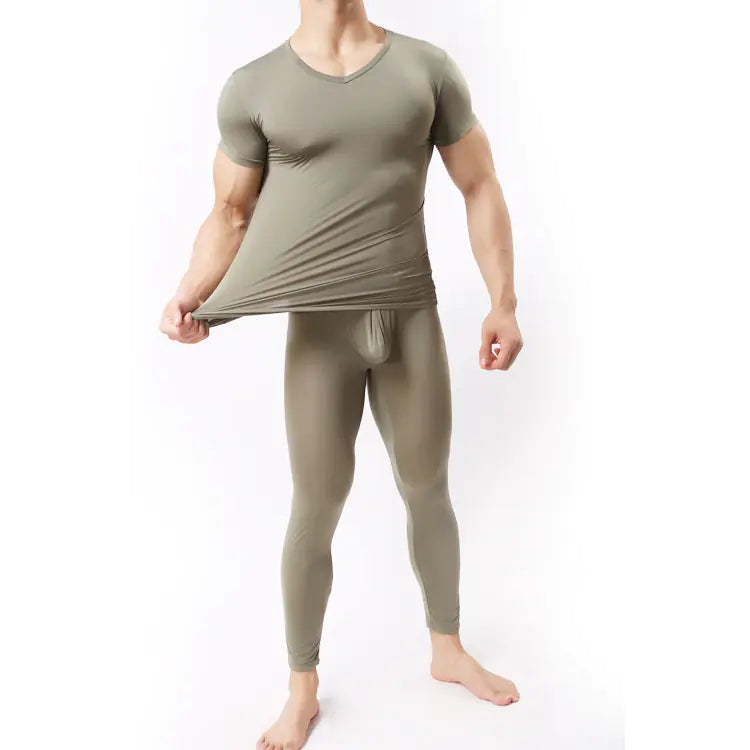 Soft Solid Color Nylon Underwear T-shirt