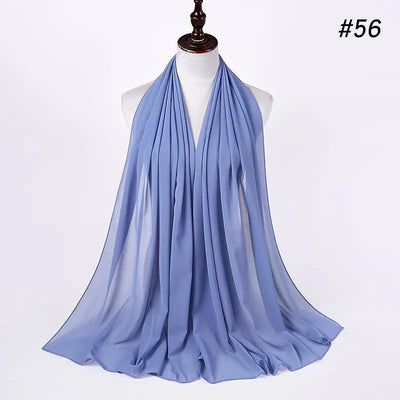 86 Color Pearl Chiffon Bubble Scarf for Women