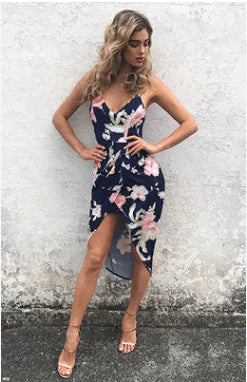 Floral Dress, Spaghetti Strap Women's Dress