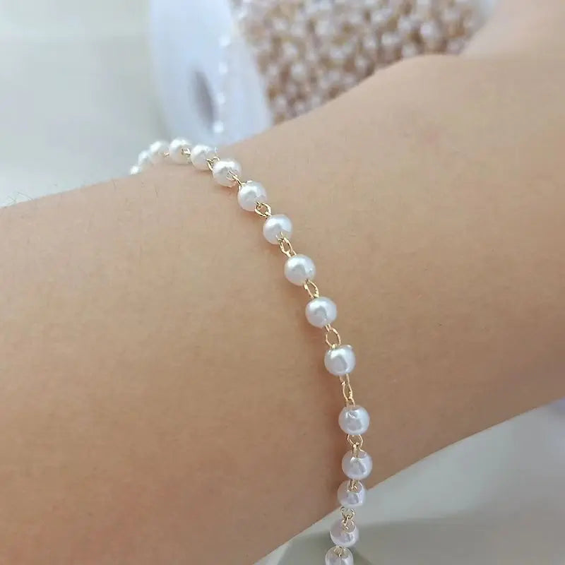 DIY Pearl Chain Earring Kit with Beads and Accessories