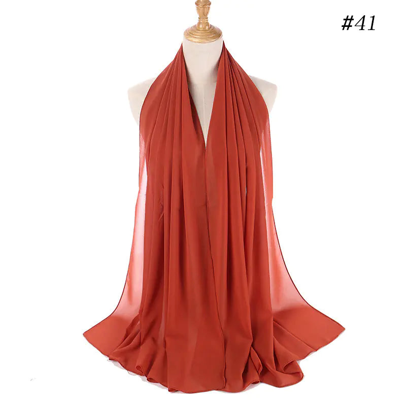 86 Color Pearl Chiffon Bubble Scarf for Women