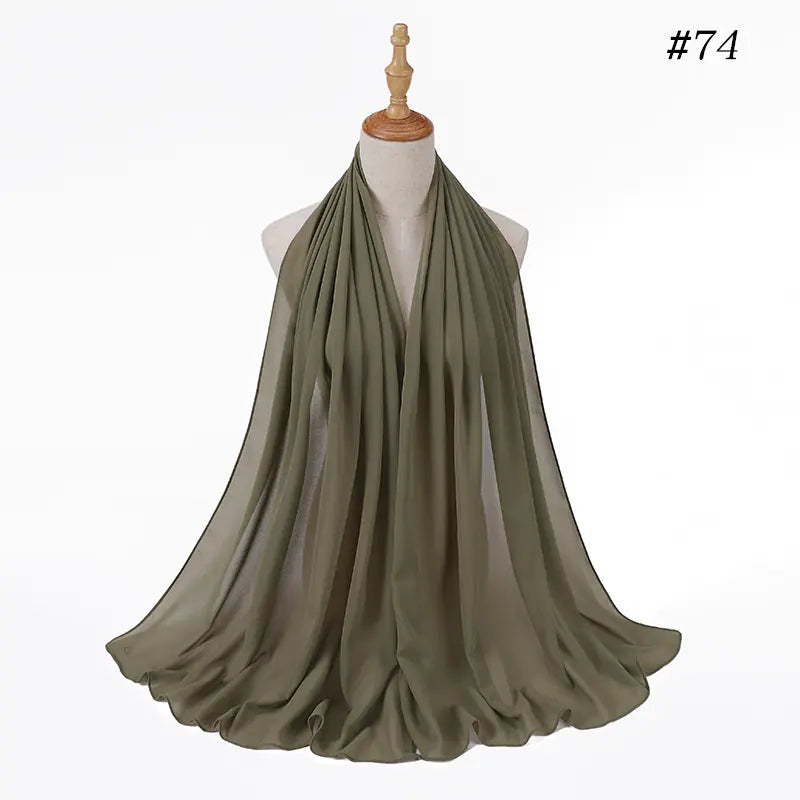 86 Color Pearl Chiffon Bubble Scarf for Women