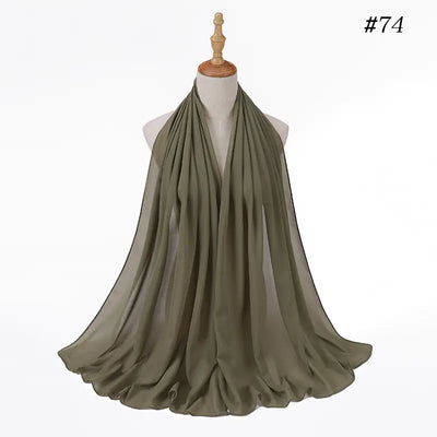 86 Color Pearl Chiffon Bubble Scarf for Women