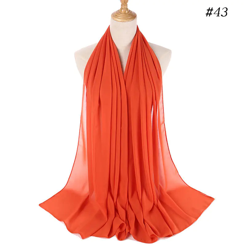 86 Color Pearl Chiffon Bubble Scarf for Women