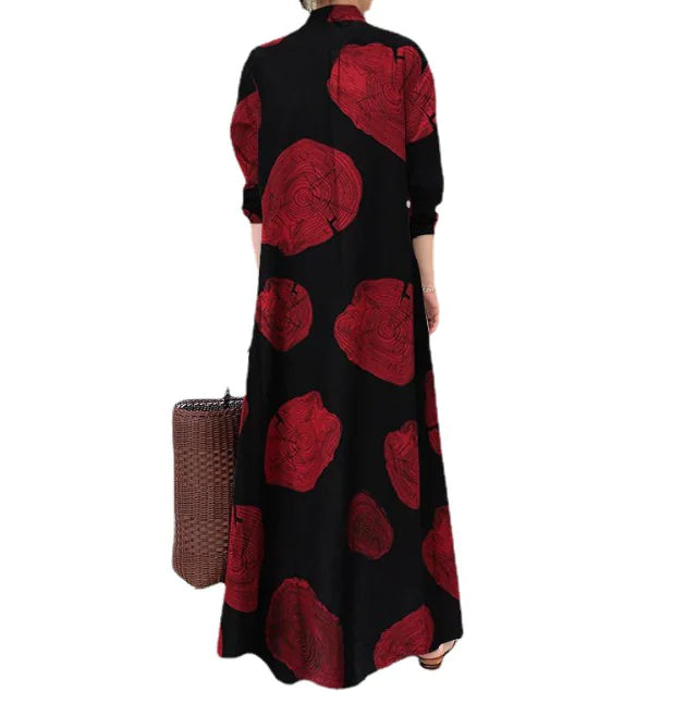 Waist-Cinching Floral Dress, Versatile Design