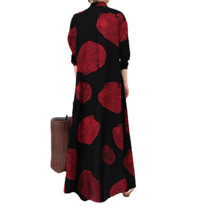 Waist-Cinching Floral Dress, Versatile Design